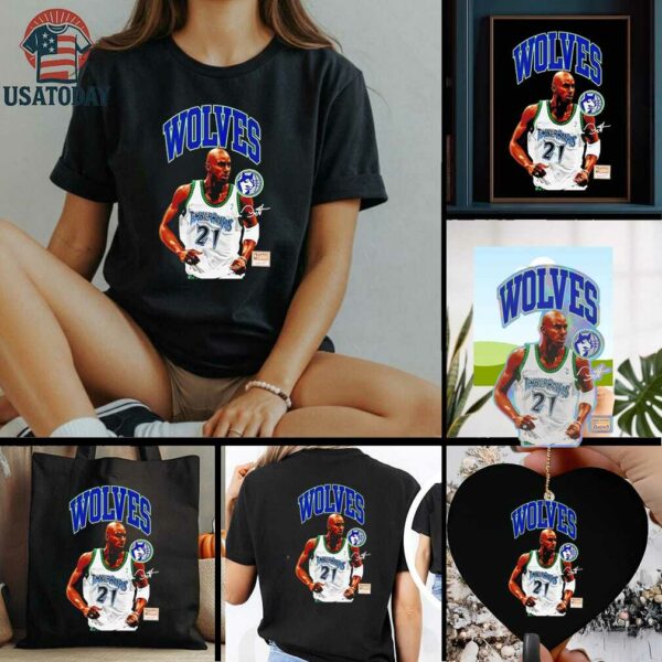 Kevin Garnett hardwood classics Minnesota Timberwolves shirt