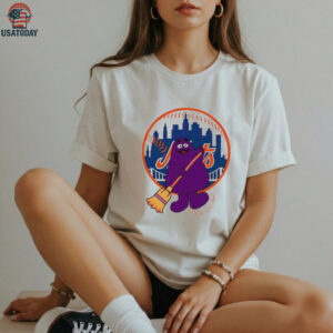 King of New York Mets Grimace holding broom logo shirt