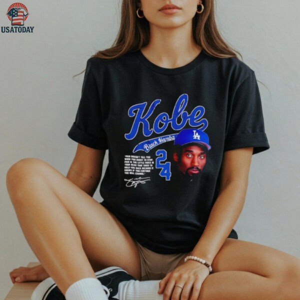 Kobe Black Mamba Los Angeles Dodgers 90’s graphic signature shirt