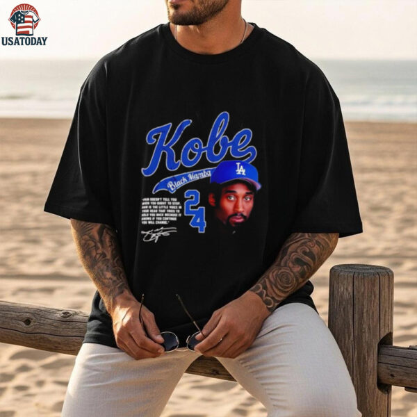 Kobe Black Mamba Los Angeles Dodgers 90’s graphic signature shirt