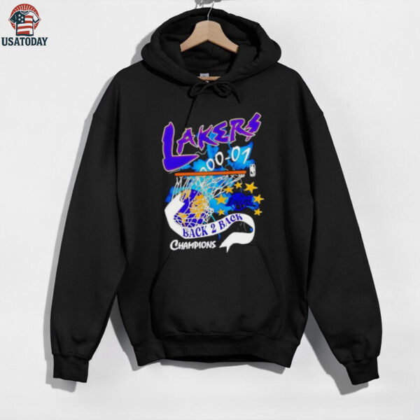 LA Lakers Back 2 Back Champions Vintage Shirt