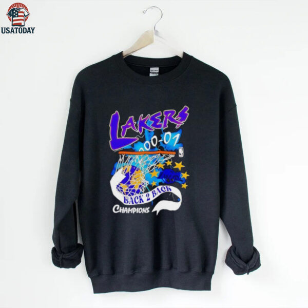LA Lakers Back 2 Back Champions Vintage Shirt