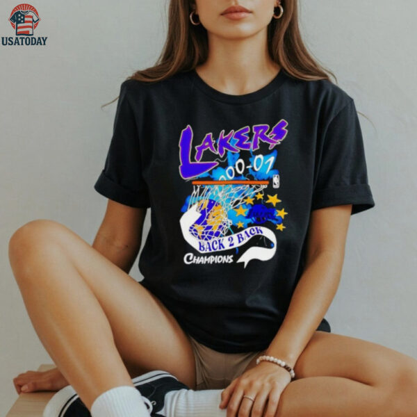 LA Lakers Back 2 Back Champions Vintage Shirt
