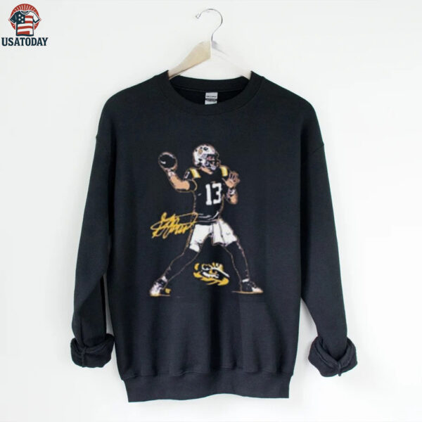 LSU Football Garrett Nussmeier Superstar Pose Shirt