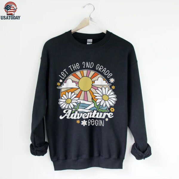 Let The 2nd Grade Adventure Begin Retro First Day Of School Shirt