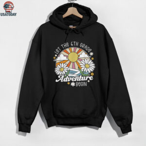 Let The 6th Grade Adventure Begin Retro First Day Of School Shirt