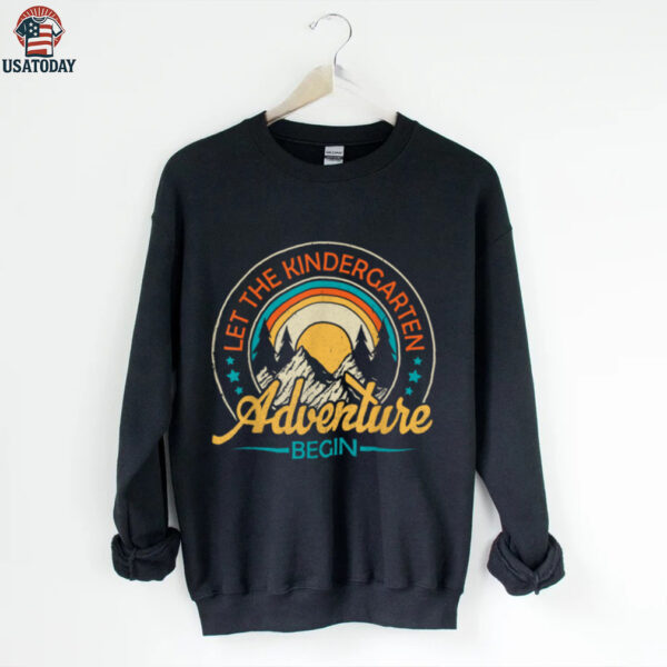 Let The Kindergarten Adventure Begin Retro Back To School Shirt