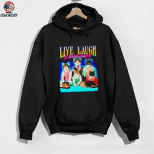 Live laugh lobotomy cat graphic shirt