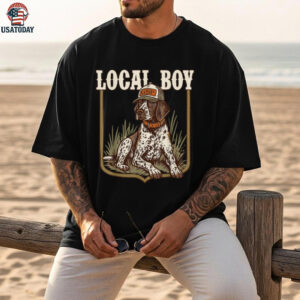 Local Boy Black Hunting Dog Sunset Vintage For Hunters Shirt