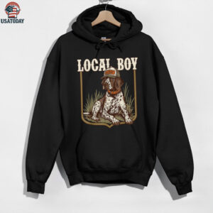 Local Boy Black Hunting Dog Sunset Vintage For Hunters Shirt