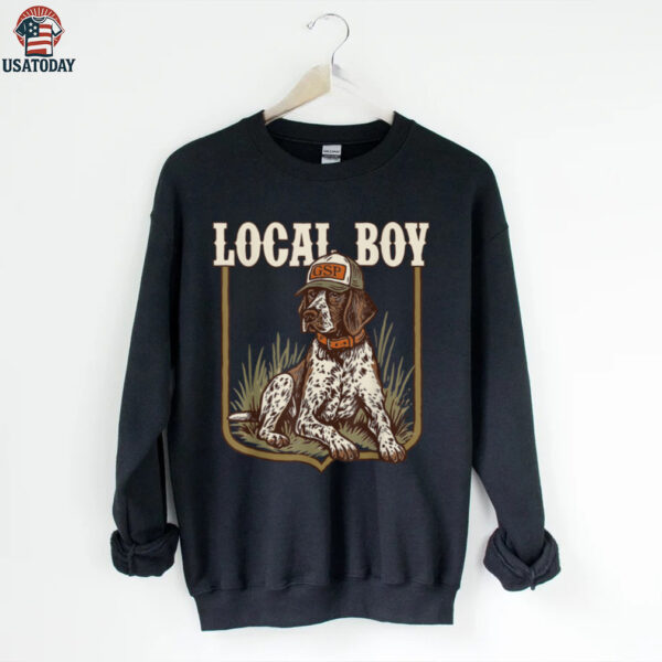 Local Boy Black Hunting Dog Sunset Vintage For Hunters Shirt