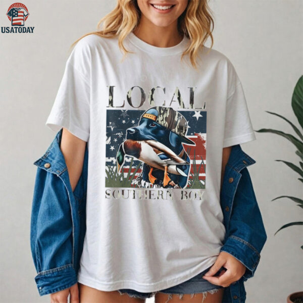Local Southern Boy Duck Hunting Black Lab Outdoor Vintage Shirt