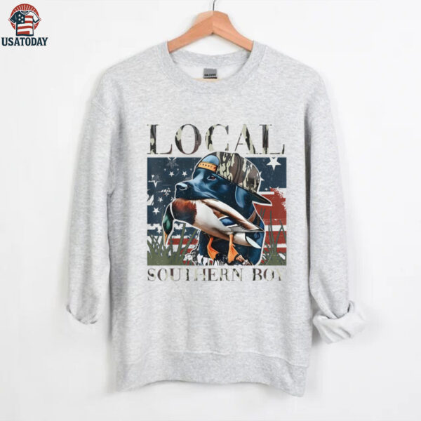 Local Southern Boy Duck Hunting Black Lab Outdoor Vintage Shirt