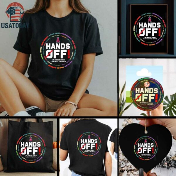Los Angeles Angels Logo Hands Off Seattle Mariners Stand With The People Shirt