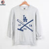 Los Angeles Dodgers Fanatics Cream Nostalgia Stadium Slub T Shirt