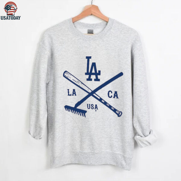 Los Angeles Dodgers Fanatics Cream Nostalgia Stadium Slub T Shirt