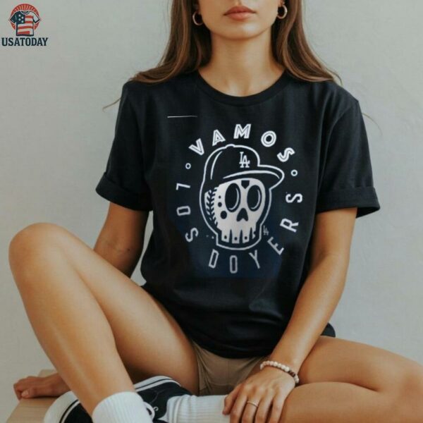 Los Angeles Dodgers Royal Hometown Collection Sugar Skull Los Doyers T Shirt