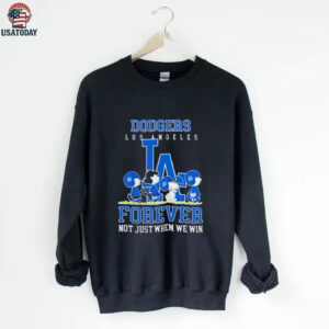 Los Angeles Dodgers forever not just when we win Peanuts shirt