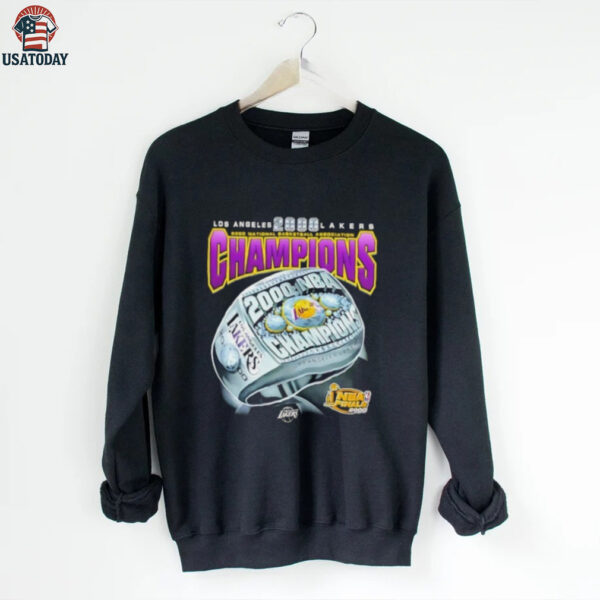 Los Angeles Lakers 3 Peat 2000 NBA Champions Ring shirt