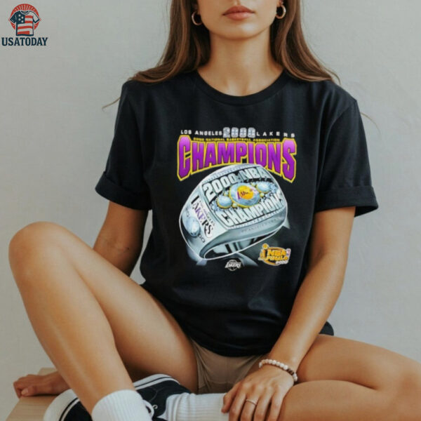 Los Angeles Lakers 3 Peat 2000 NBA Champions Ring shirt