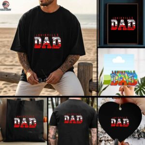 Louisville Cardinals Dad city skyline shirt