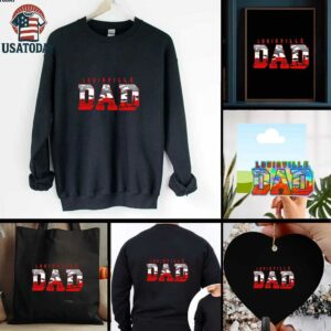 Louisville Cardinals Dad city skyline shirt