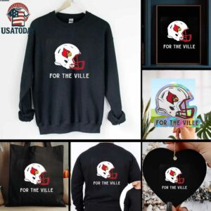 Louisville Football For The Ville helmet shirt