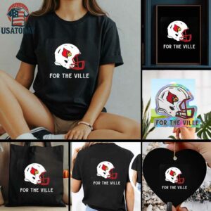 Louisville Football For The Ville helmet shirt