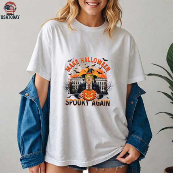 Make Halloween Spooky Again Funny Trump Halloween T shirt