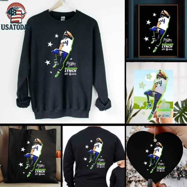 Marshawn Lynch Seattle Seahawks NFL star signature shirt