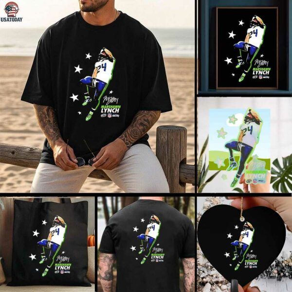 Marshawn Lynch Seattle Seahawks NFL star signature shirt