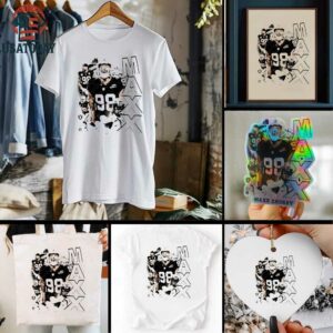 Maxx Crosby Las Vegas Raiders cream player collage shirt