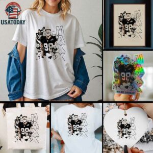 Maxx Crosby Las Vegas Raiders cream player collage shirt