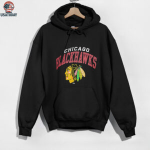 Men’s Champion Black Chicago Blackhawks Primary Logo T Shirt
