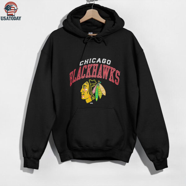 Men’s Champion Black Chicago Blackhawks Primary Logo T Shirt