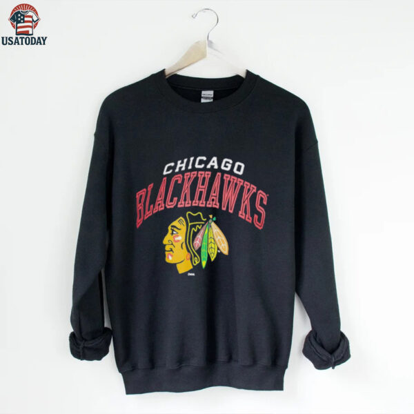 Men’s Champion Black Chicago Blackhawks Primary Logo T Shirt
