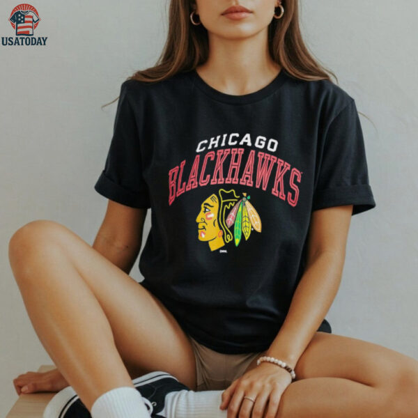Men’s Champion Black Chicago Blackhawks Primary Logo T Shirt