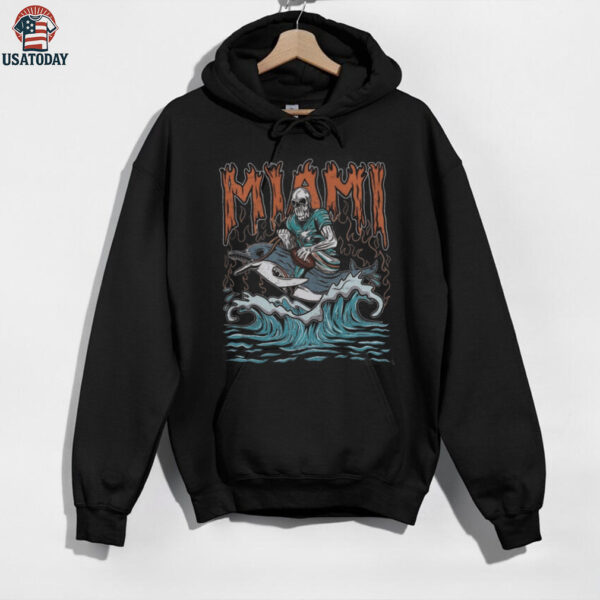 Miami Football Skull Vintage Fan Football Game Day Unisex Shirt