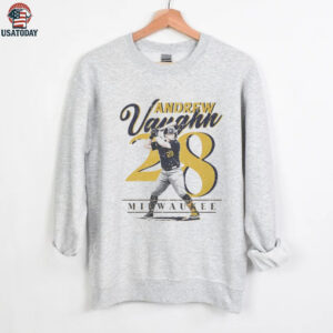 Milwaukee Brewers Andrew Vaughn 28 slugger swing vintage shirt