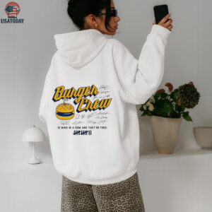Milwaukee Brewers Burger Crew 12 wins in a row and they’re free signatures shirt