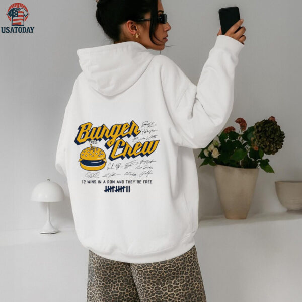Milwaukee Brewers Burger Crew 12 wins in a row and they’re free signatures shirt
