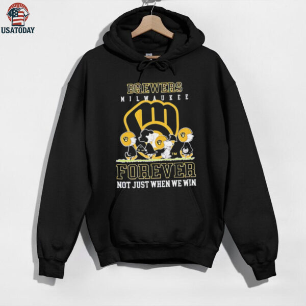 Milwaukee Brewers forever not just when we win Peanuts shirt