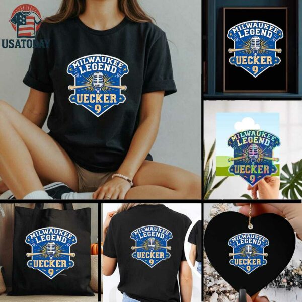 Milwaukee Legend Bob Uecker #9 Mr. baseball logo shirt
