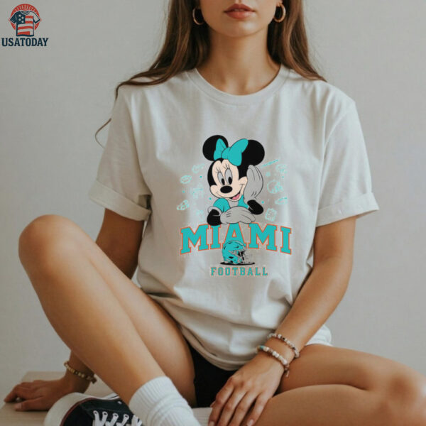 Minnie Mouse Miami Football T Shirt