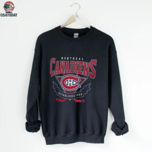 Montreal Canadiens Established 1909 Team Logo Graphic T Shirt