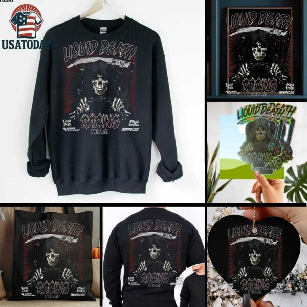 NASCAR ’47 Black Liquid Death Race Day Backer Foundation T Shirt