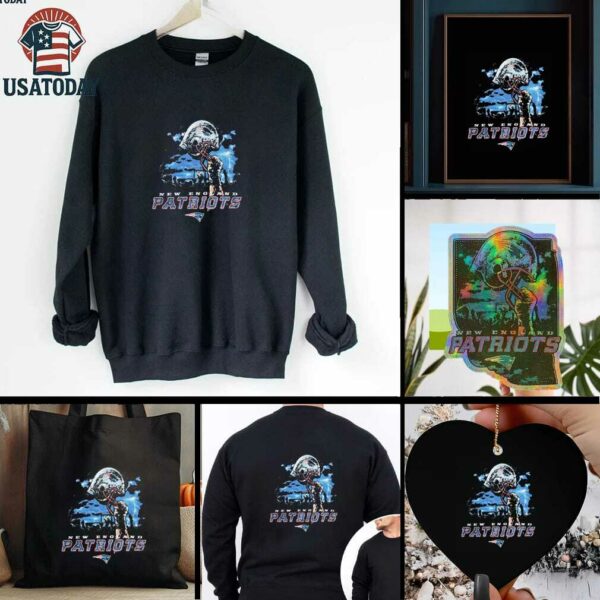 New England Patriots football helmet lighting shirt