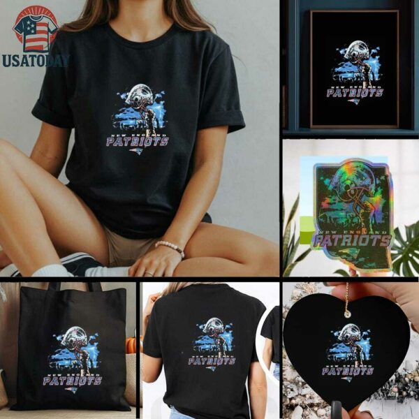 New England Patriots football helmet lighting shirt