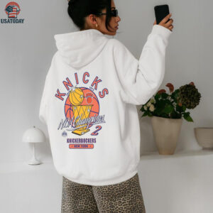 New York Knicks Mitchell & Ness Cream Hardwood Classics Champions Vintage T Shirt
