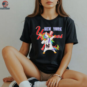 New York Yankees Baseball Unicorn Dabbing Funny shirt